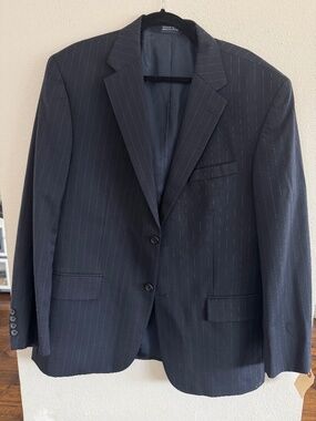 Nautica Classic Black Pinstripe Men's Suit Jacket and Pants
